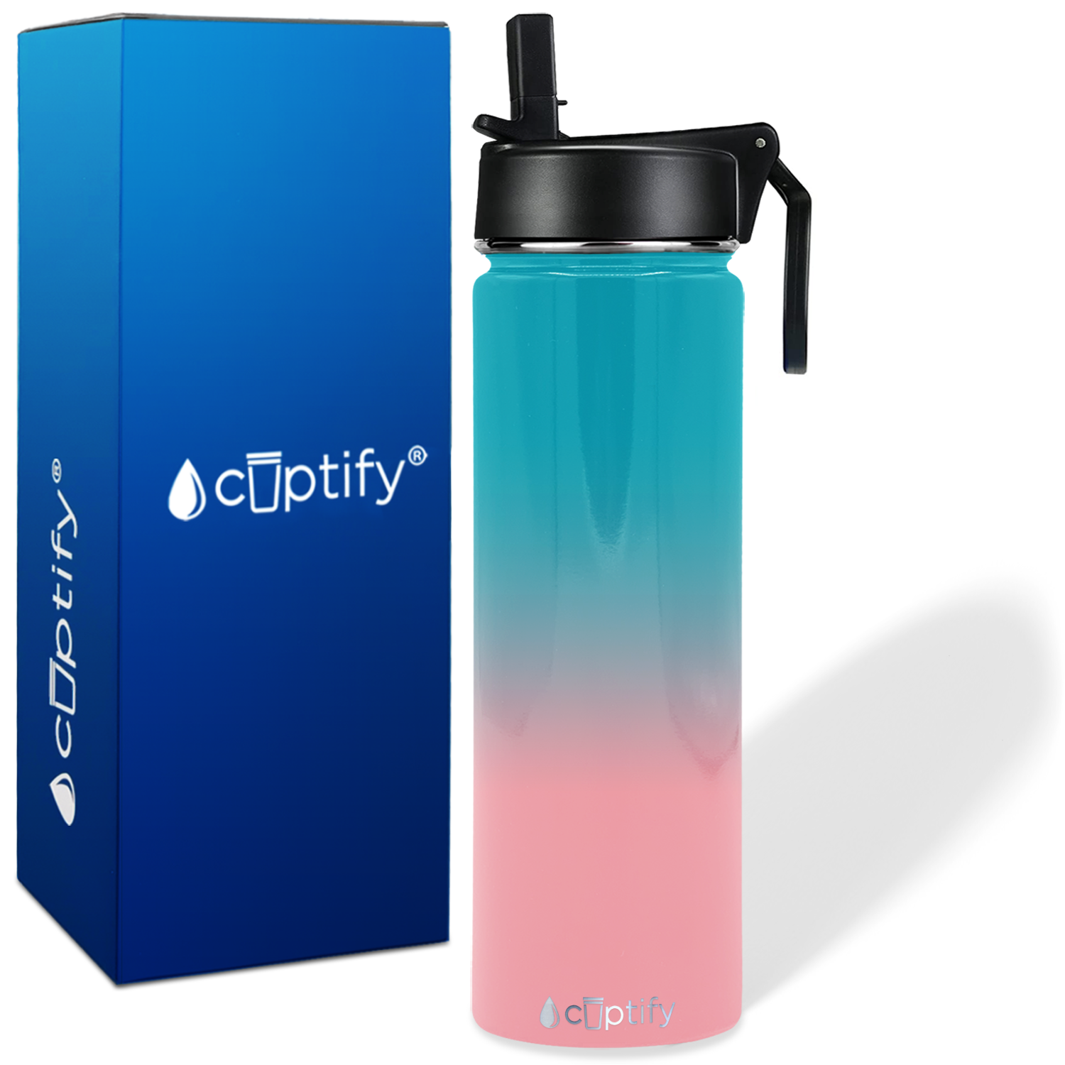 Cotton Candy Ombre 24oz Wide Mouth Water Bottle