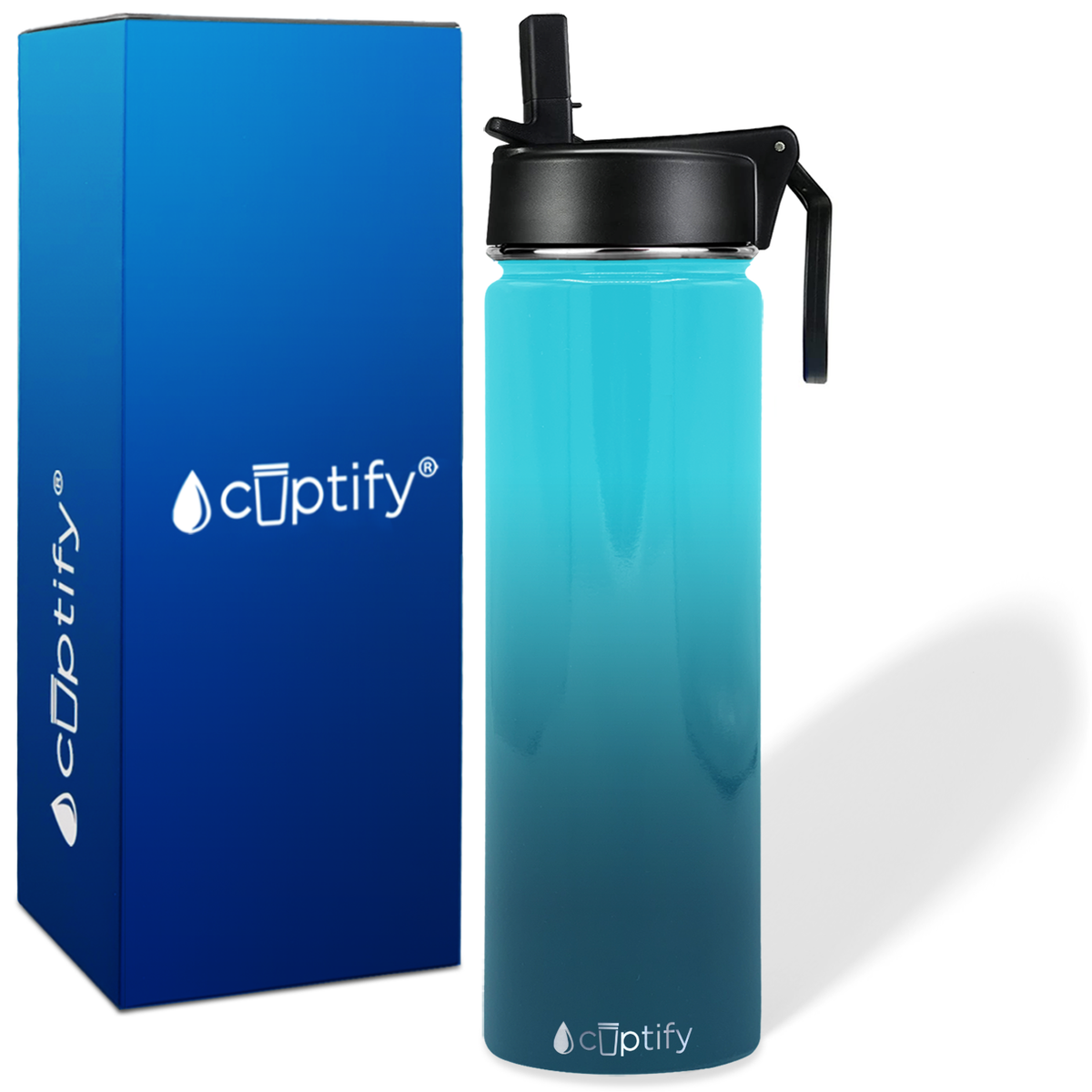 Deep Sea Ombre 24oz Wide Mouth Water Bottle