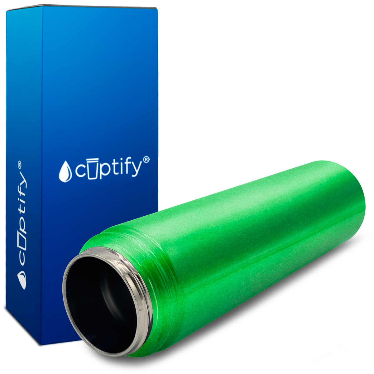 Green Glitter 24oz Wide Mouth Water Bottle