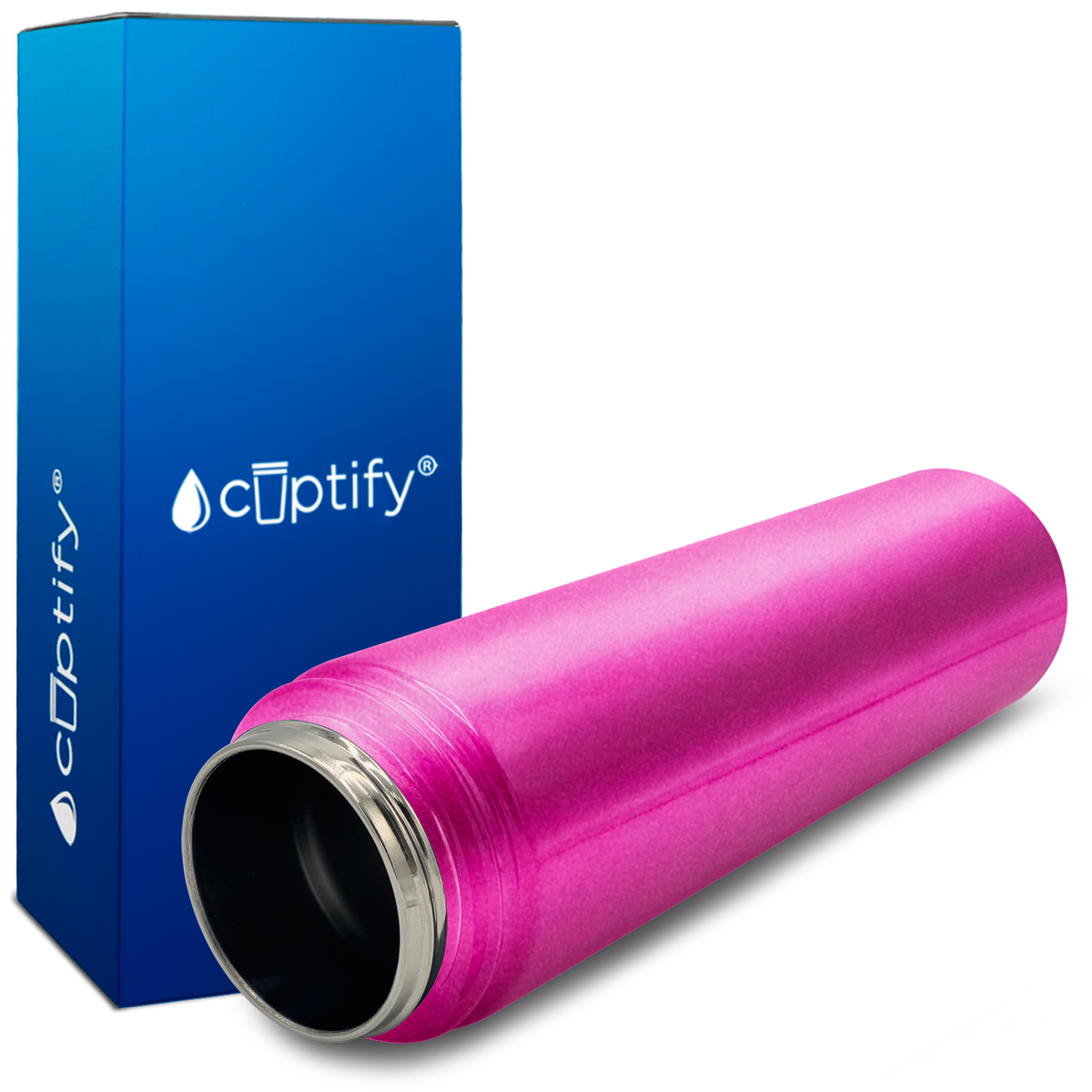 Hot Pink Glitter 24oz Wide Mouth Water Bottle