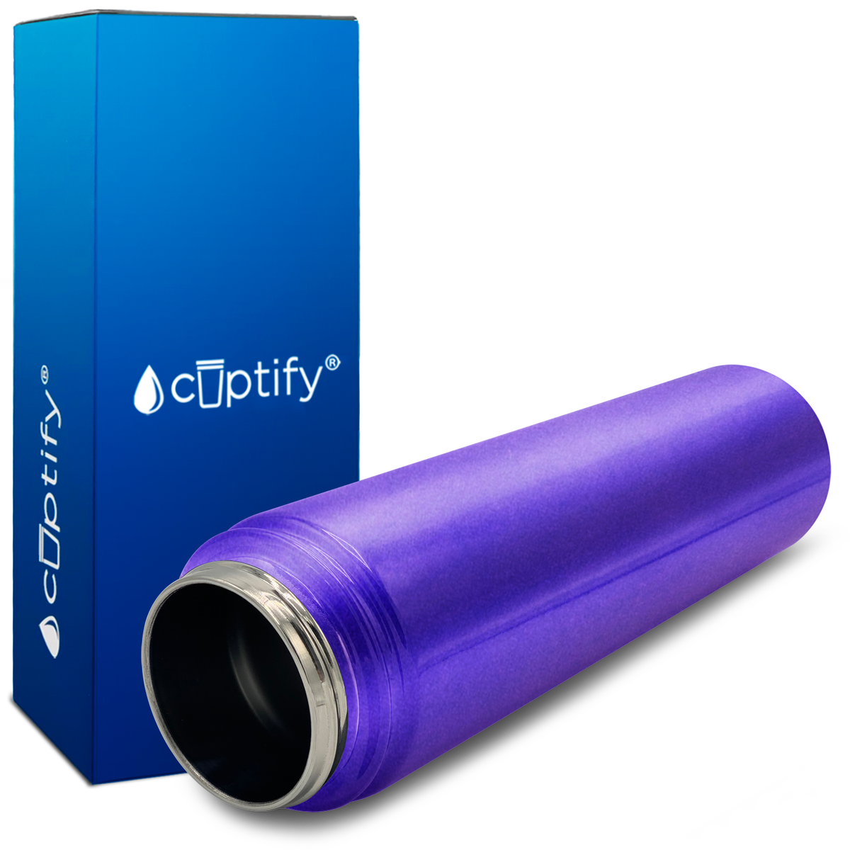 Purple Glitter 24oz Wide Mouth Water Bottle