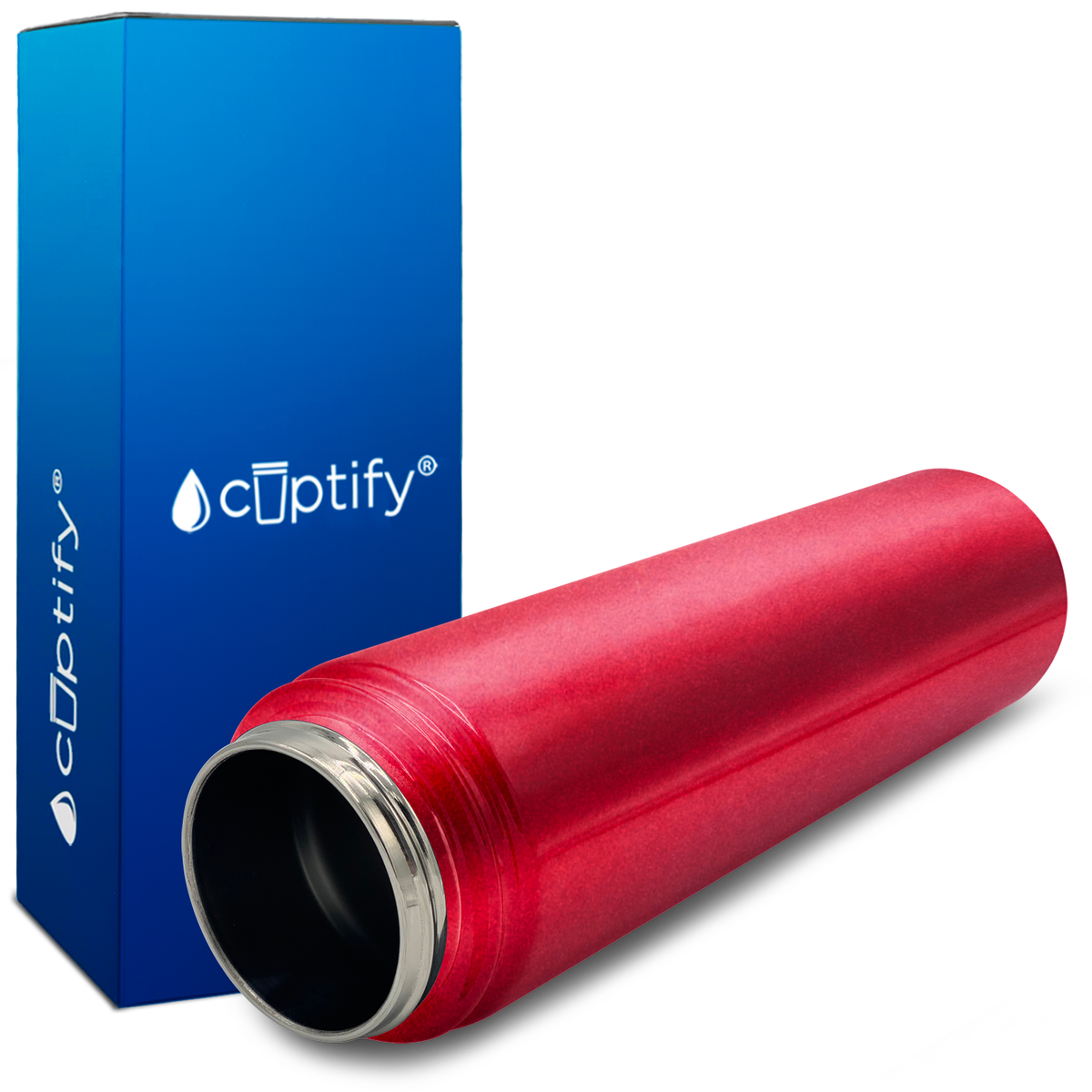 Red Ruby Glitter 24oz Wide Mouth Water Bottle