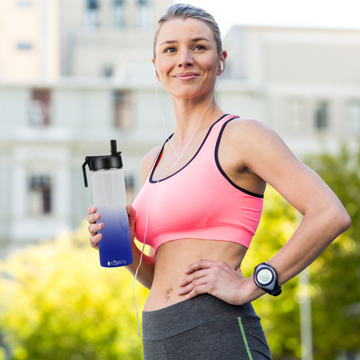 Indianapolis Ombre 24oz Wide Mouth Water Bottle