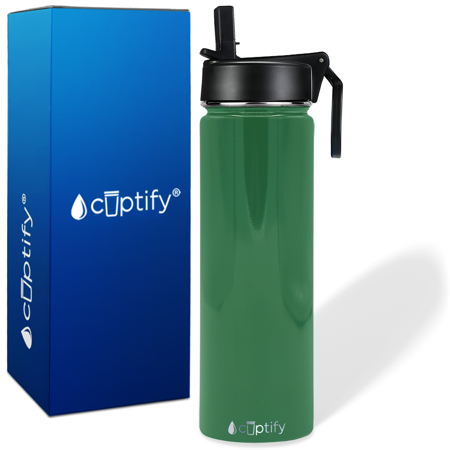 Kelly Green Gloss 24oz Wide Mouth Water Bottle