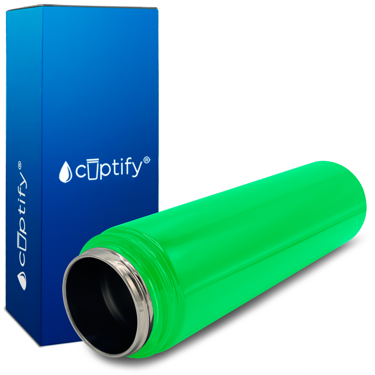 Neon Green Gloss 24oz Wide Mouth Water Bottle