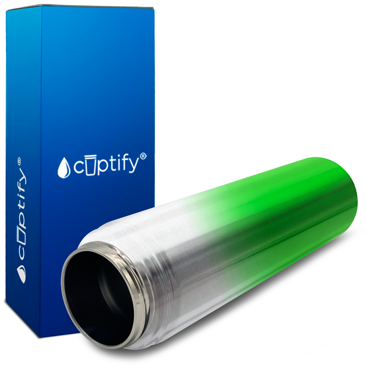 Green Ombre Translucent 24oz Wide Mouth Water Bottle