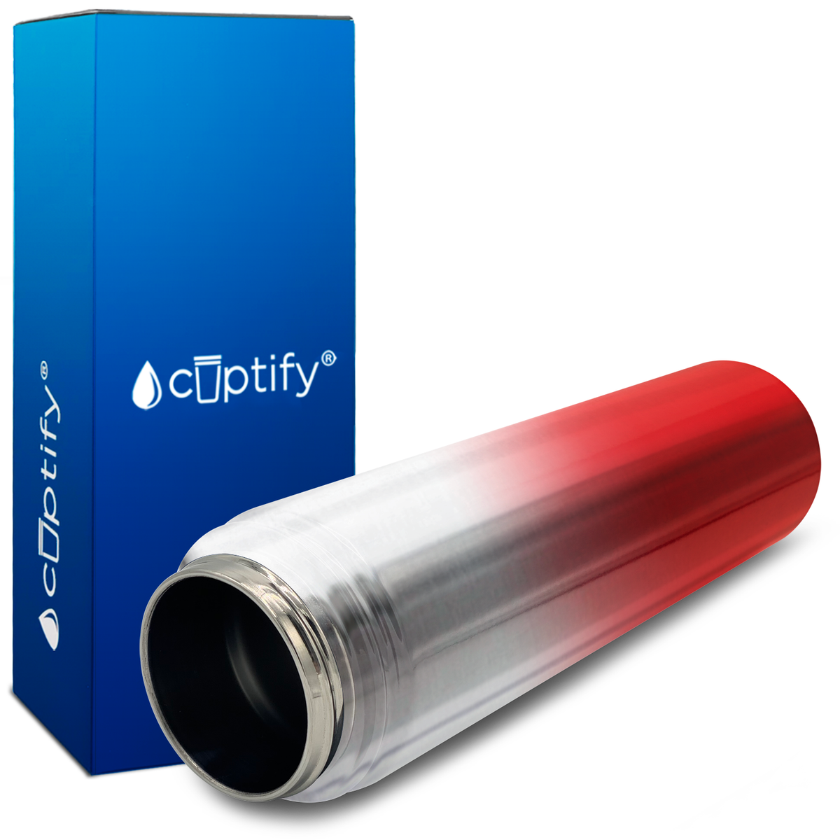 Red Ombre Translucent 24oz Wide Mouth Water Bottle