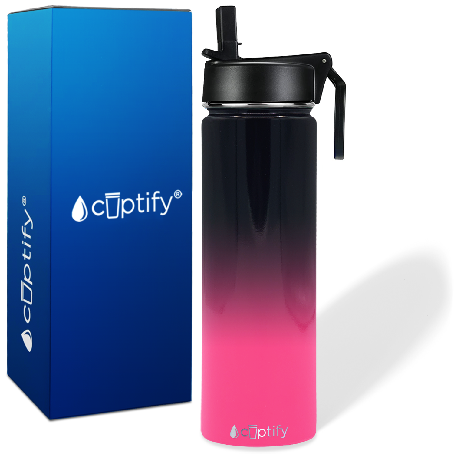 Panther Ombre 24oz Wide Mouth Water Bottle