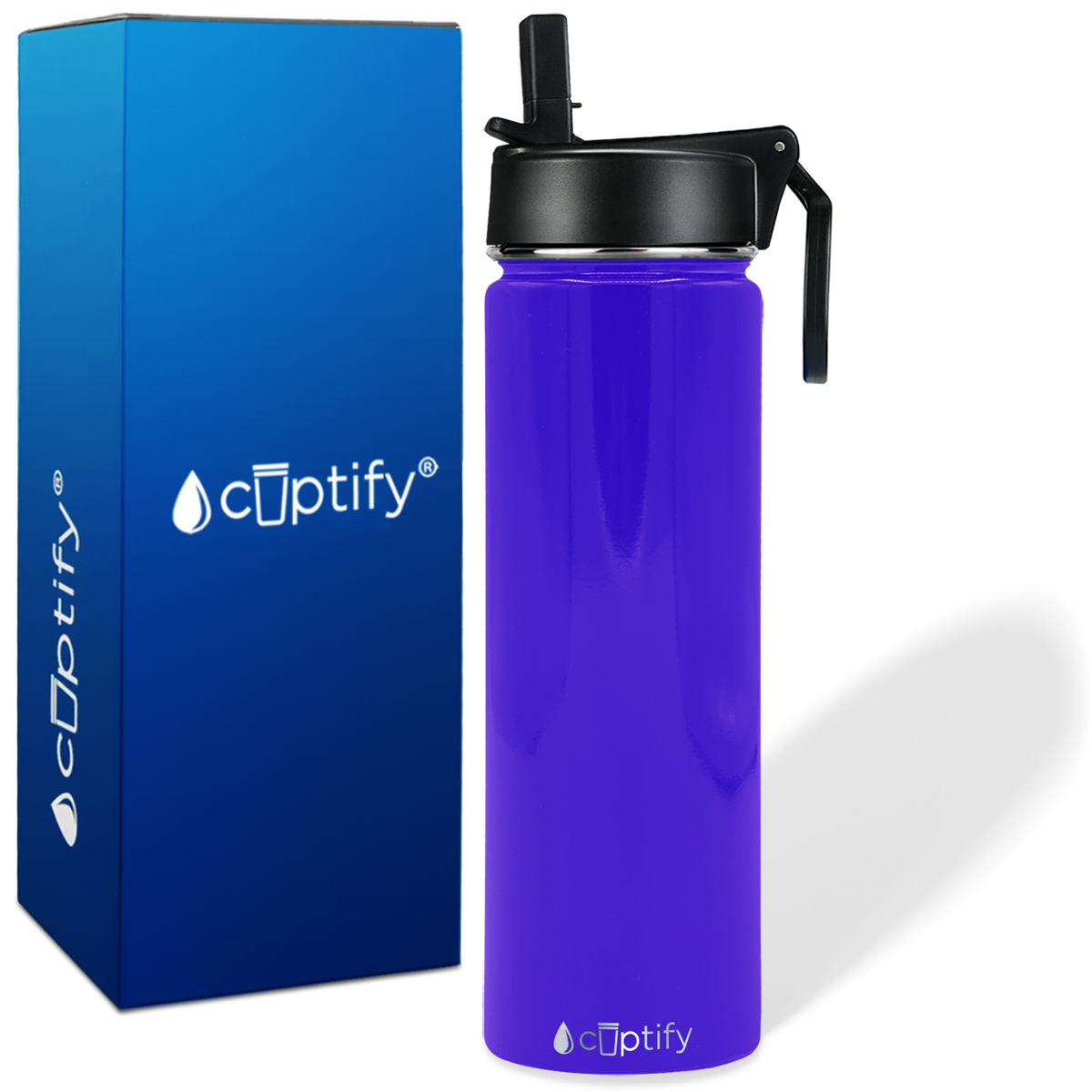 Purple Gloss 24oz Wide Mouth Water Bottle