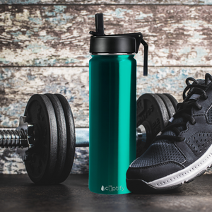 Teal Translucent 24oz Wide Mouth Water Bottle