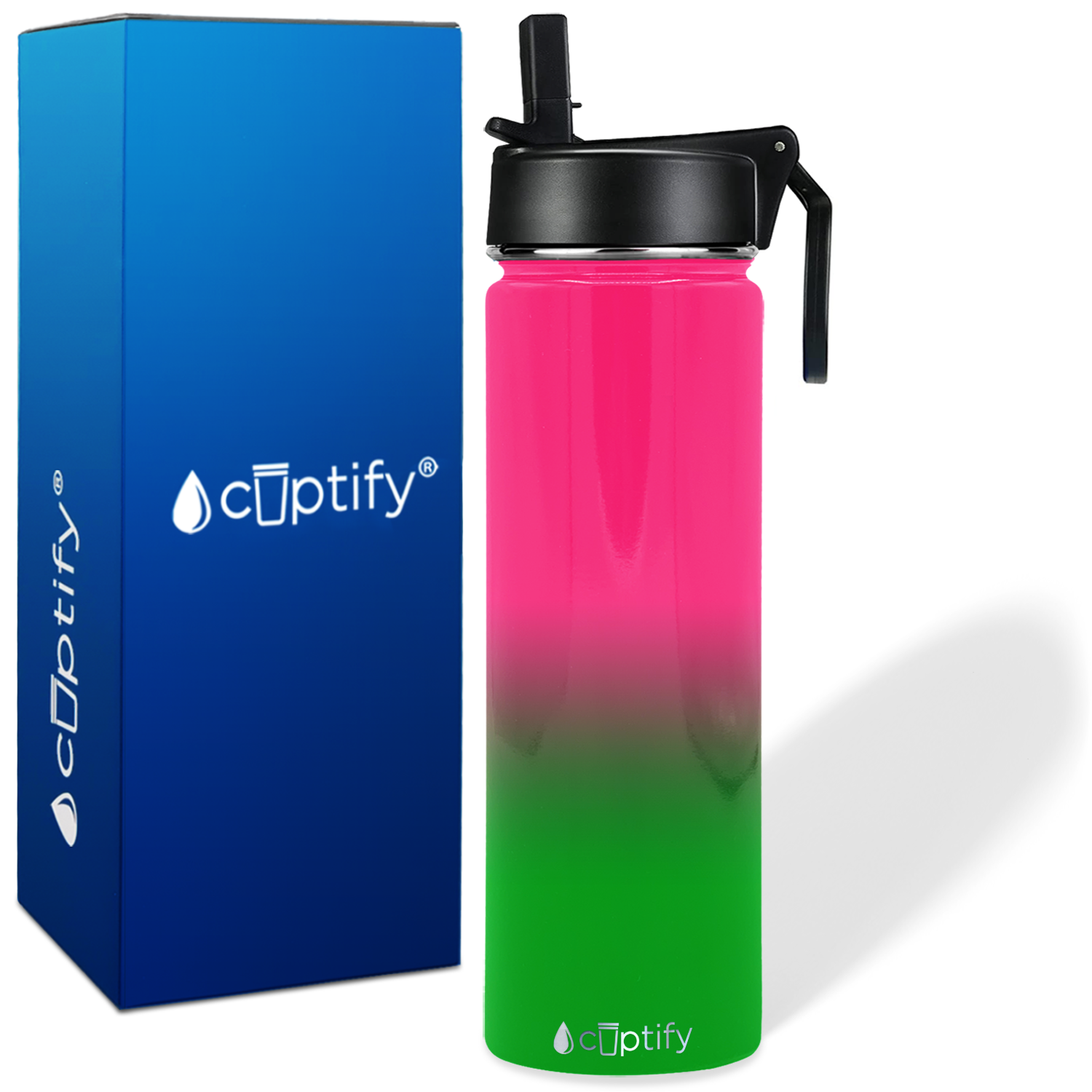 Watermelon Ombre 24oz Wide Mouth Water Bottle