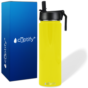 Yellow Gloss 24oz Wide Mouth Water Bottle