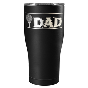 Golf Dad with Golf Ball Laser Engraved on Stainless Steel Golf Tumbler