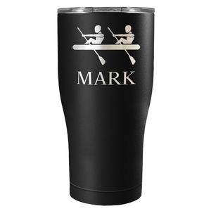 Personalized Crew Silhouette Laser Engraved on Stainless Steel Crew Tumbler