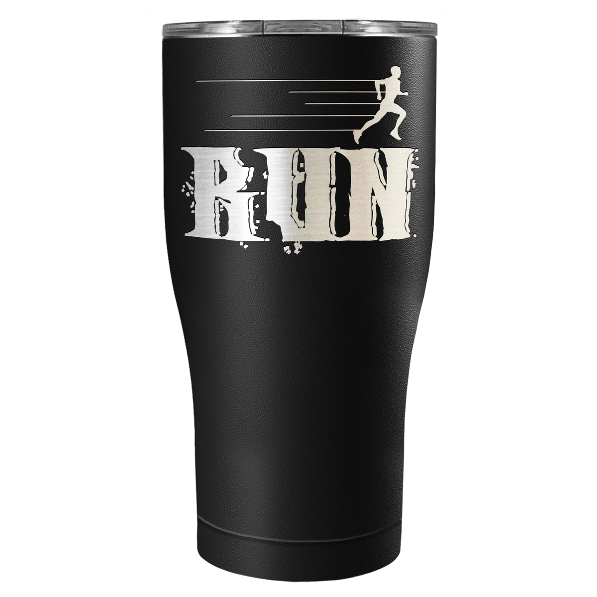 Run Laser Engraved on Stainless Steel Cross Country Tumbler