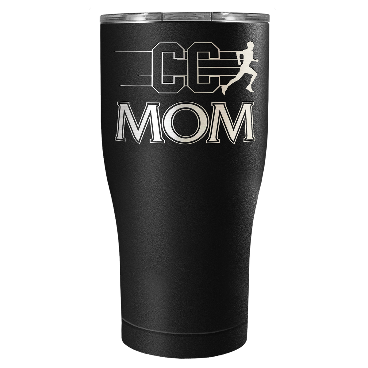 Cross Country Mom Laser Engraved on Stainless Steel Cross Country Tumbler