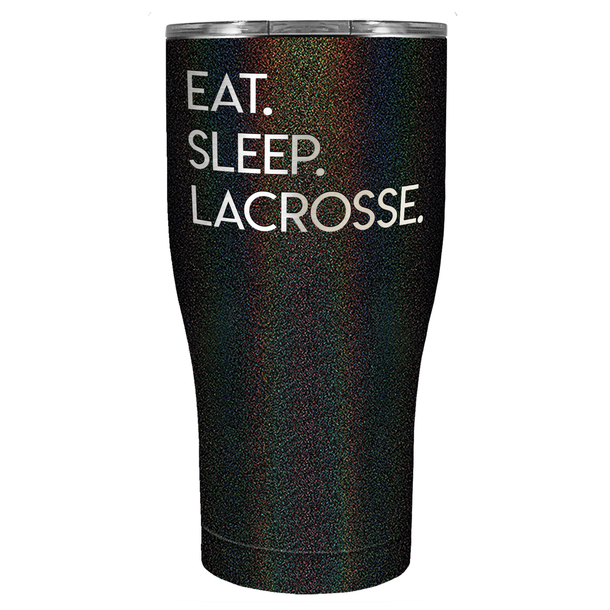 Eat Sleep Lacrosse Laser Engraved on Stainless Steel Lacrosse Tumbler