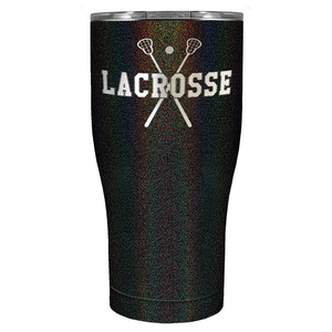 Lacrosse Sticks Laser Engraved on Stainless Steel Lacrosse Tumbler
