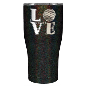 Love Golf Laser Engraved on Stainless Steel Golf Tumbler