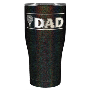 Golf Dad with Golf Ball Laser Engraved on Stainless Steel Golf Tumbler