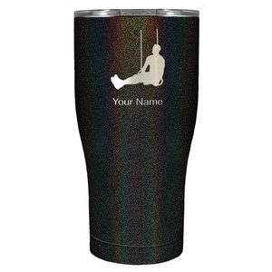 Personalized Male Gymnast Silhouette Laser Engraved on Stainless Steel Gymnastics Tumbler