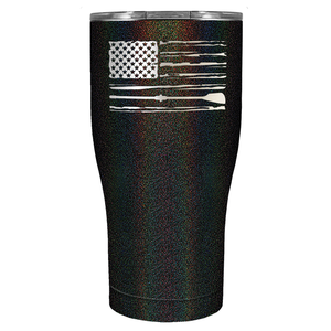 Crew American Flag Laser Engraved on Stainless Steel Crew Tumbler