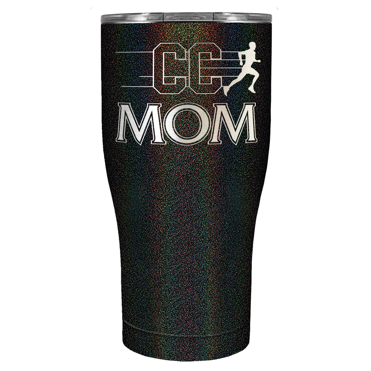 Cross Country Mom Laser Engraved on Stainless Steel Cross Country Tumbler