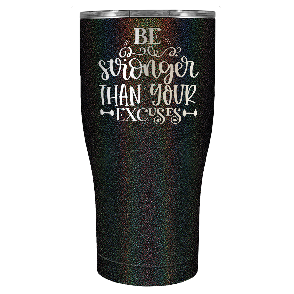 Be Stronger Laser Engraved on Stainless Steel Motivational Tumbler