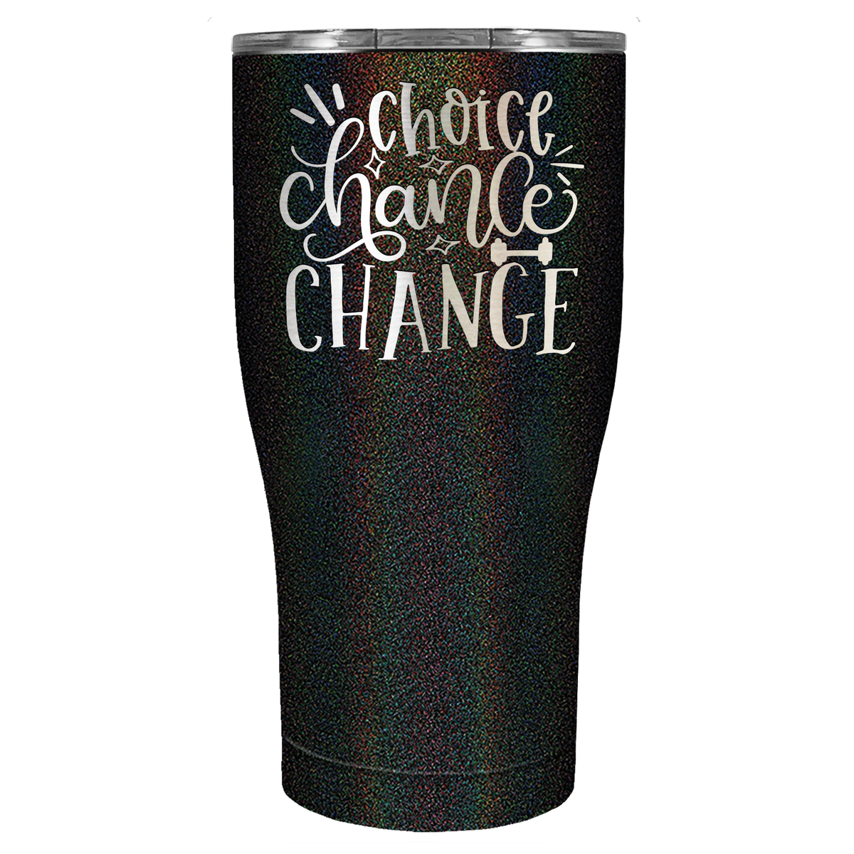 Choice Chance Change Laser Engraved on Stainless Steel Motivational Tumbler