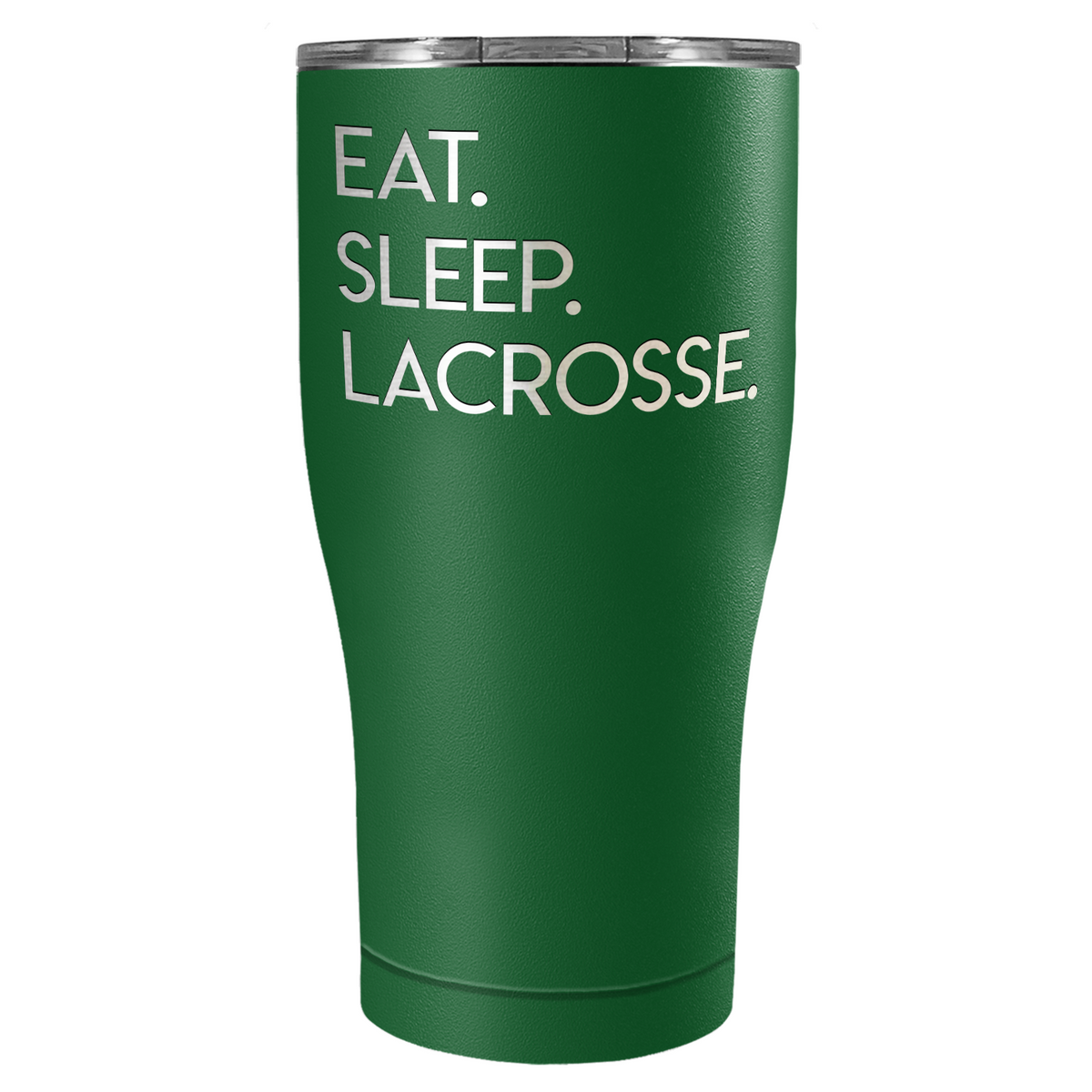 Eat Sleep Lacrosse Laser Engraved on Stainless Steel Lacrosse Tumbler