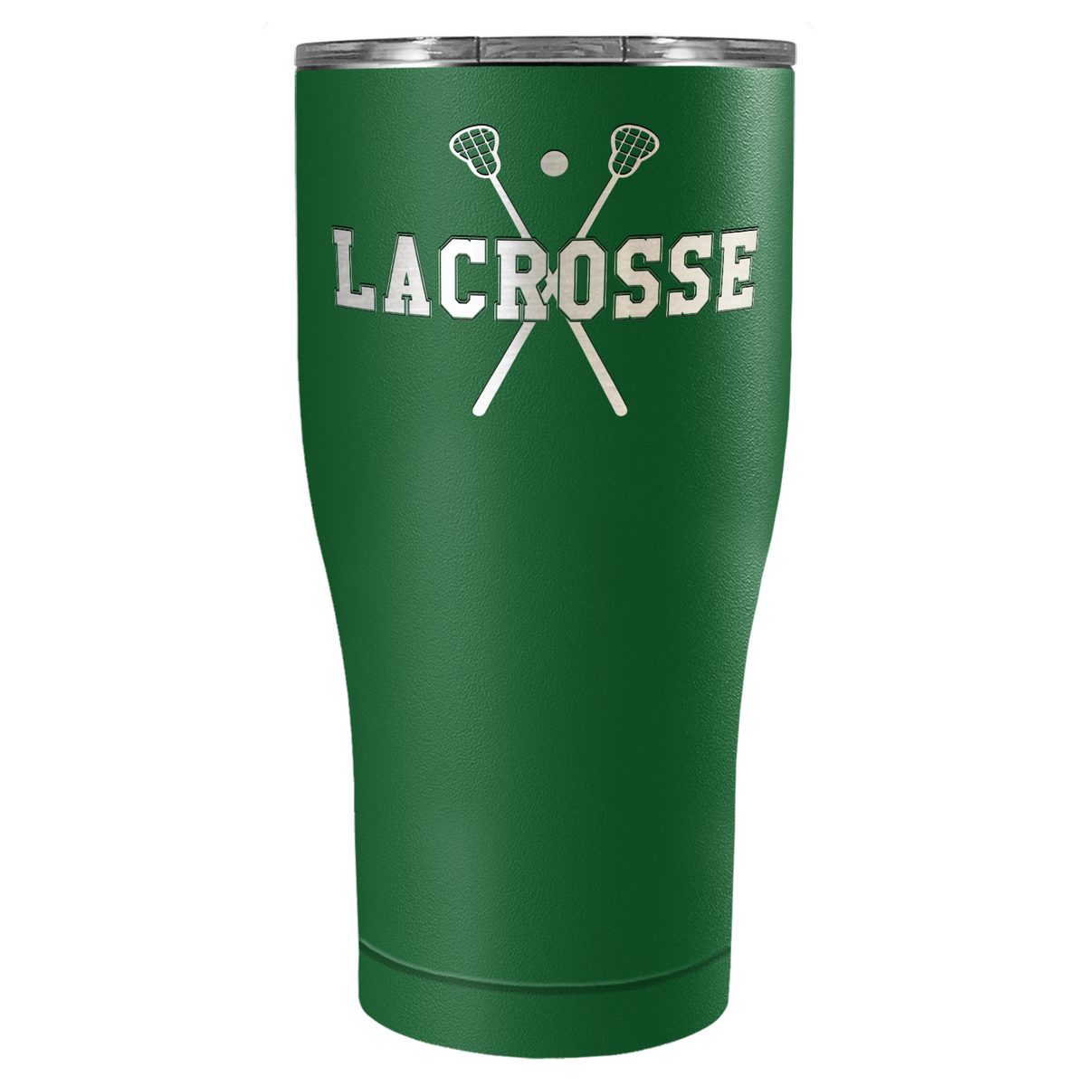 Lacrosse Sticks Laser Engraved on Stainless Steel Lacrosse Tumbler