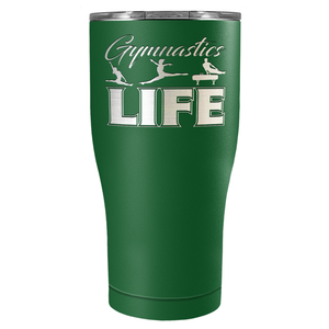 Gymnastics LIFE Silhouettes Laser Engraved on Stainless Steel Gymnastics Tumbler