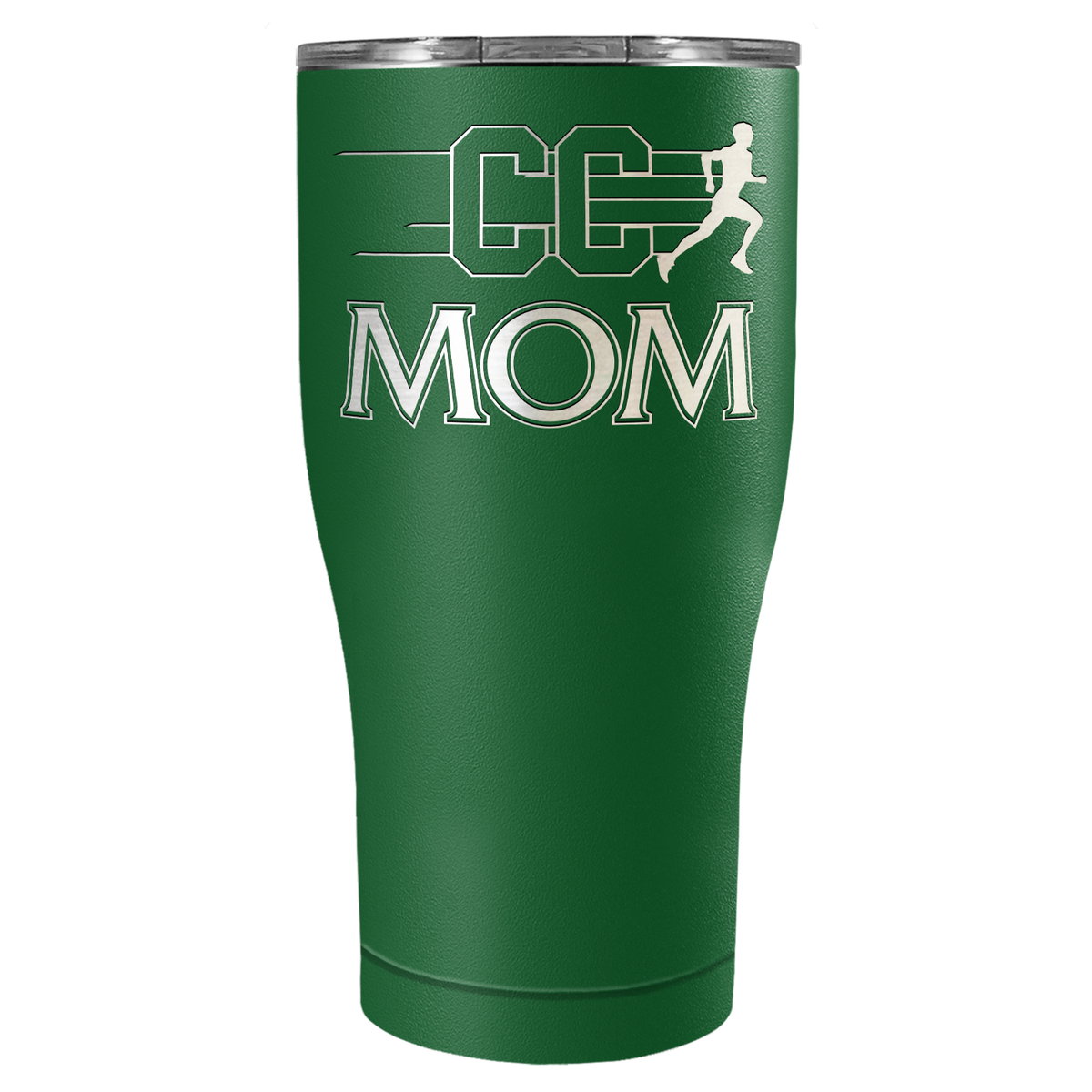 Cross Country Mom Laser Engraved on Stainless Steel Cross Country Tumbler