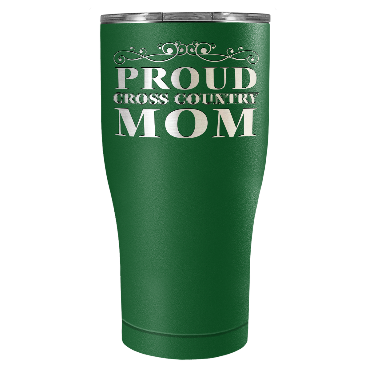 Proud Cross Country Mom Laser Engraved on Stainless Steel Cross Country Tumbler