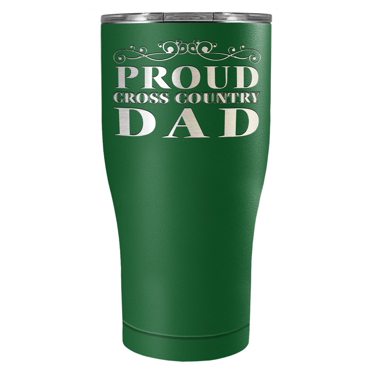 Proud Cross Country Dad Laser Engraved on Stainless Steel Cross Country Tumbler
