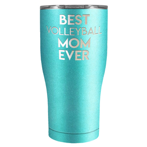 Best Volleyball Mom Ever Laser Engraved on Stainless Steel Volleyball Tumbler