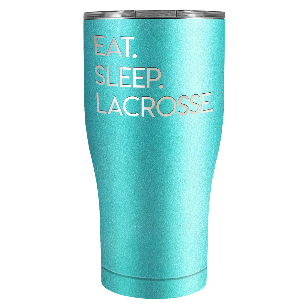 Eat Sleep Lacrosse Laser Engraved on Stainless Steel Lacrosse Tumbler