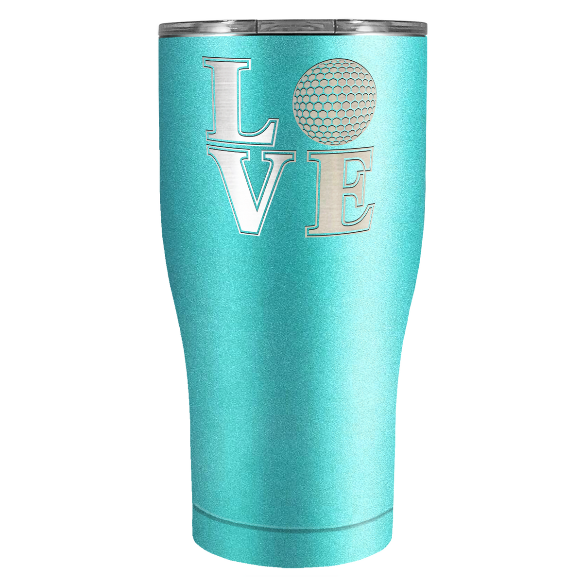 Love Golf Laser Engraved on Stainless Steel Golf Tumbler