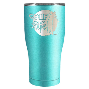 Golf Life Laser Engraved on Stainless Steel Golf Tumbler