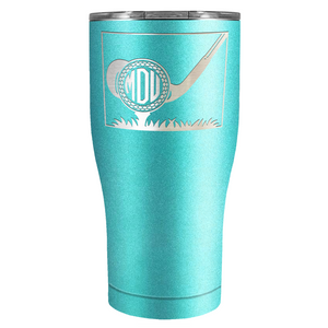 Personalized Monogrammed Golf Ball Laser Engraved on Stainless Steel Golf Tumbler