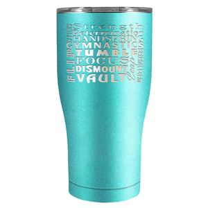 Gymnastics Strength and Focus Laser Engraved on Stainless Steel Gymnastics Tumbler