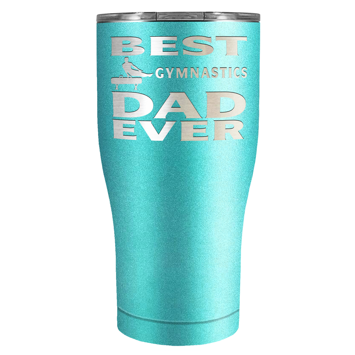 Best Gymnastics Dad Ever Laser Engraved on Stainless Steel Gymnastics Tumbler
