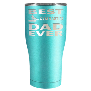 Best Gymnastics Dad Ever Laser Engraved on Stainless Steel Gymnastics Tumbler