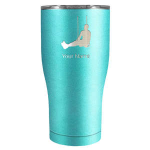 Personalized Male Gymnast Silhouette Laser Engraved on Stainless Steel Gymnastics Tumbler