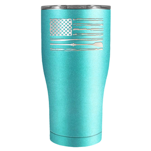 Crew American Flag Laser Engraved on Stainless Steel Crew Tumbler