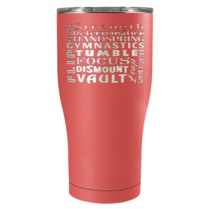 Gymnastics Strength and Focus Laser Engraved on Stainless Steel Gymnastics Tumbler