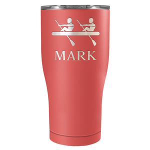 Personalized Crew Silhouette Laser Engraved on Stainless Steel Crew Tumbler