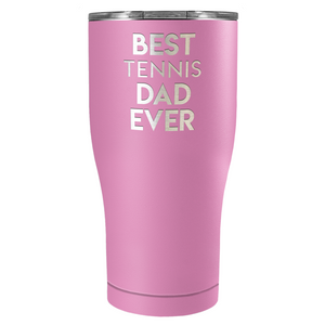 Best Tennis Dad Ever Laser Engraved on Stainless Steel Tennis Tumbler