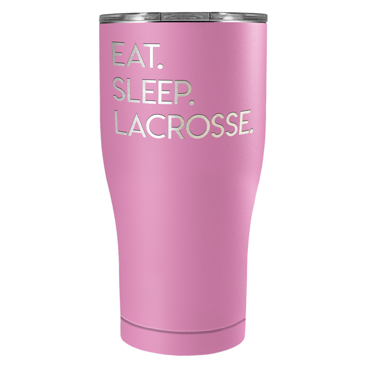 Eat Sleep Lacrosse Laser Engraved on Stainless Steel Lacrosse Tumbler