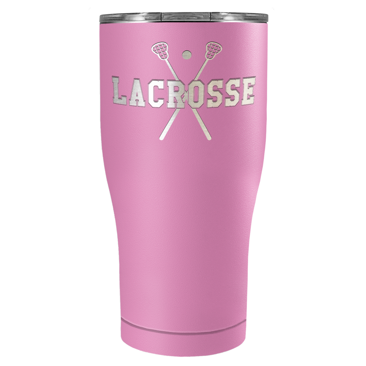 Lacrosse Sticks Laser Engraved on Stainless Steel Lacrosse Tumbler